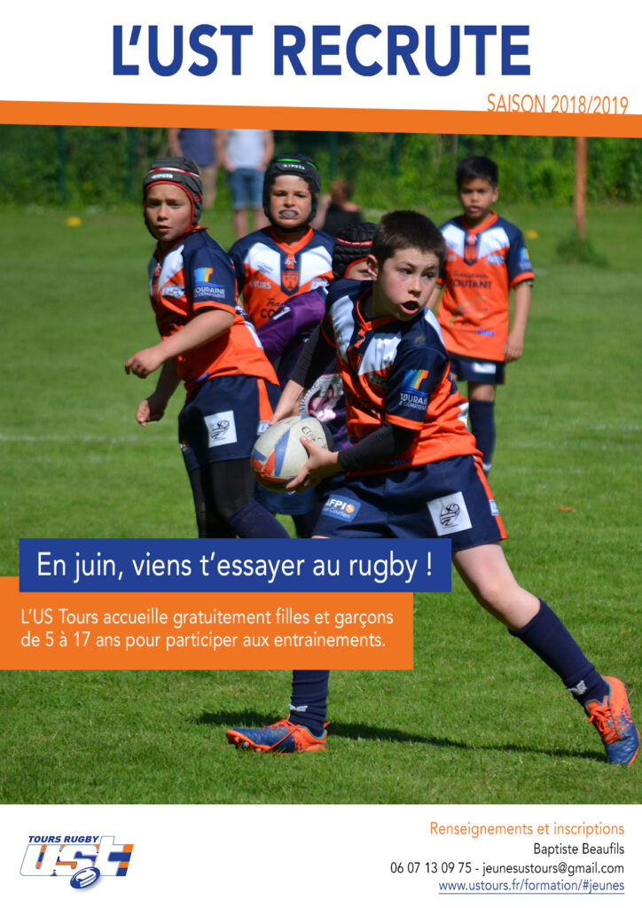 Votre fils ou votre fille souhaite essayer un sport collectif ? Pourquoi pas le Rugby !