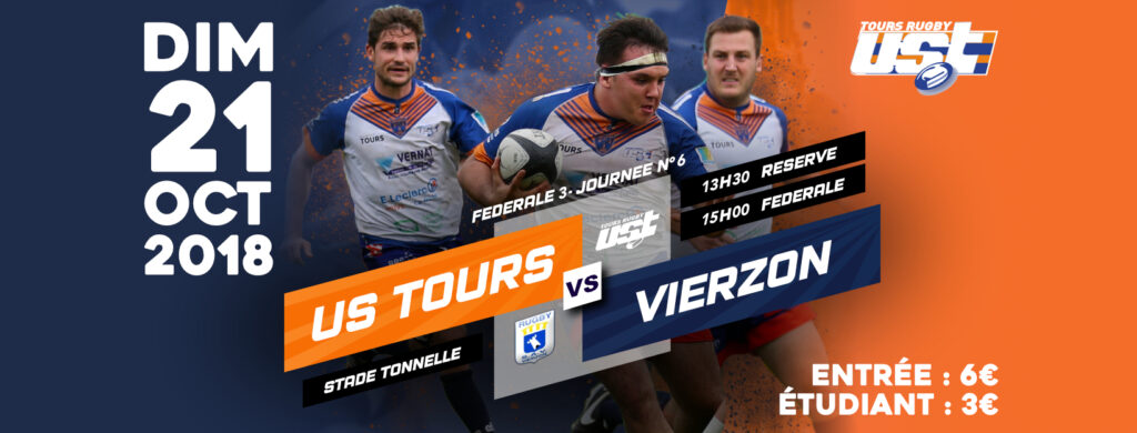 Dimanche 21 octobre : match Tours vs Vierzon