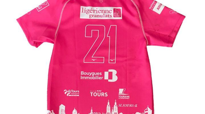 LOT 21 MAILLOT DE L’USTOURS ROSE COLLECTOR DÉDICASSÉ L