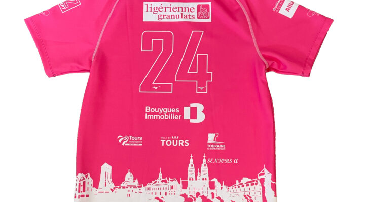 LOT 24 MAILLOT DE L’USTOURS ROSE COLLECTOR DÉDICASSÉ XXL