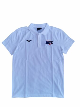 Polo Adultes Blanc Mizuno Logo UST